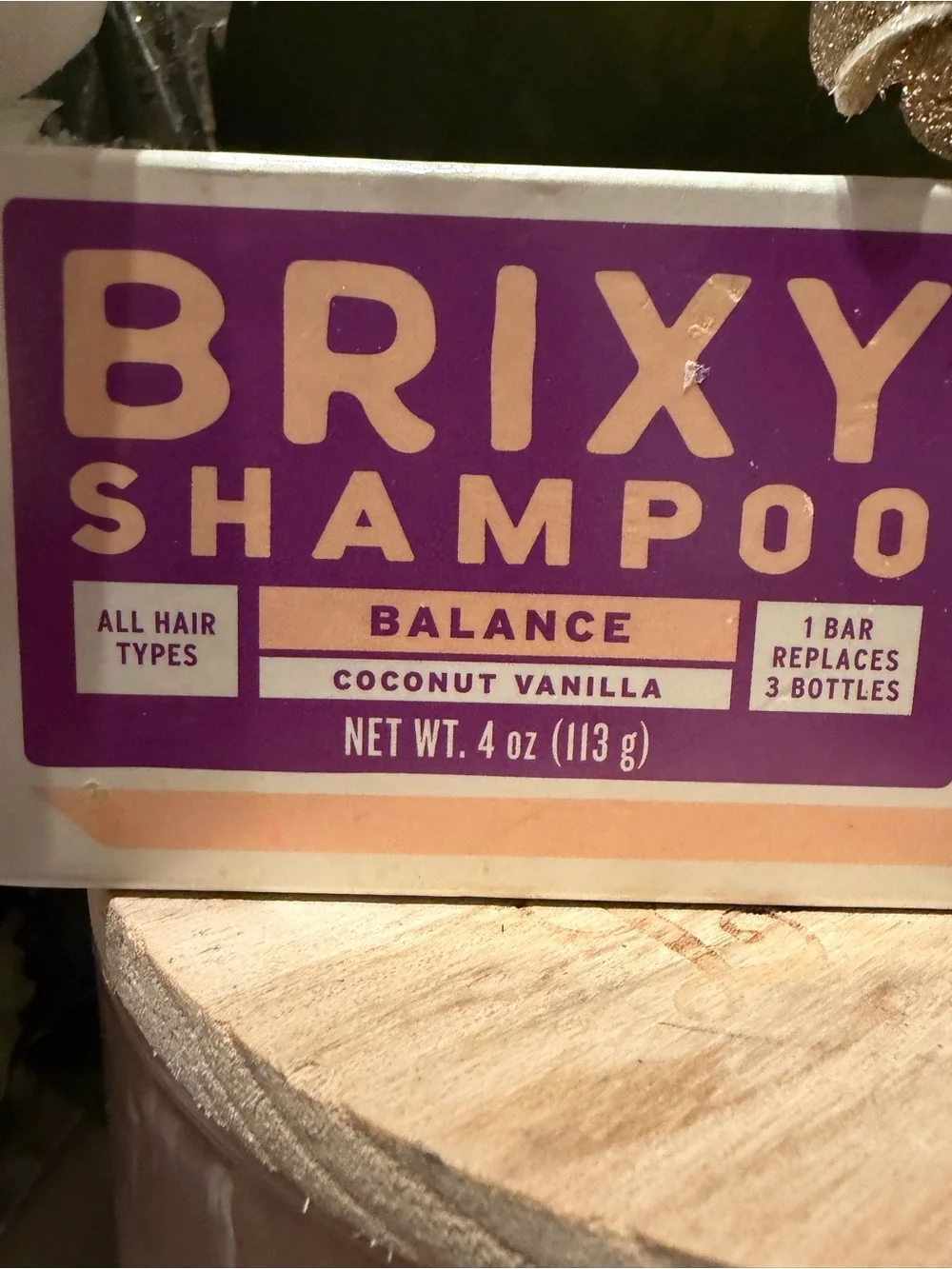 BRIXY Shampoo Bar - Coconut Vanilla (2 Bars) - Purple & Cream Packaging NEW